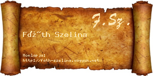 Fáth Szelina névjegykártya